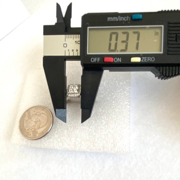 Sterling Silver 925 FZN Multi Stone Cubic Zirconia Engagement Ring Sz 6.75 - Picture 15 of 16